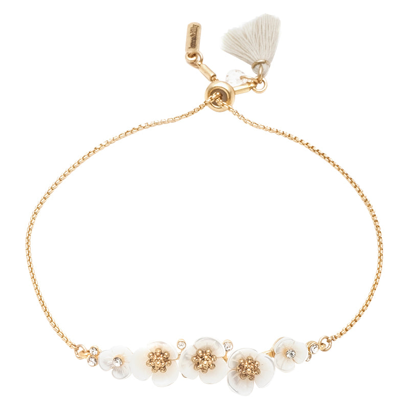 Lonna & Lilly Flower Slider Bracelet - Gold Tone