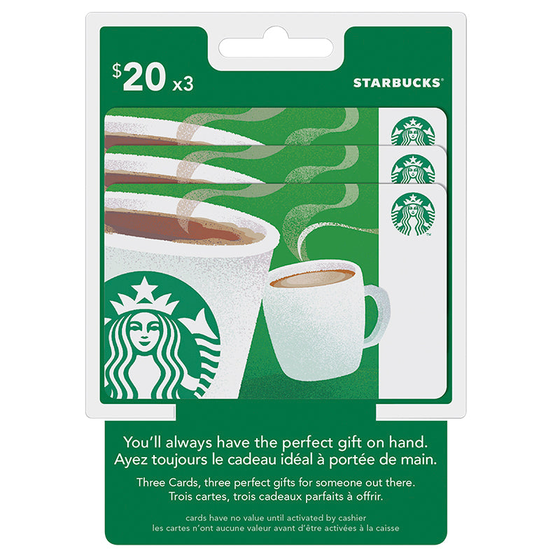 Starbucks Gift Card - 3 x $20