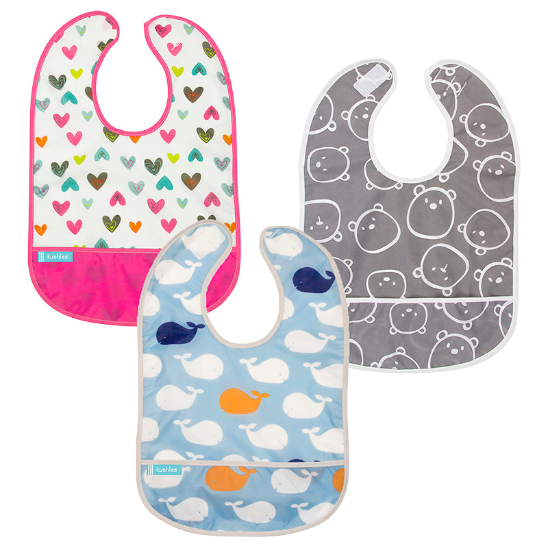 Kushies CleanBib - 12+ months - Assorted