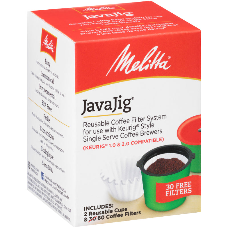 Melitta JavaJig Starter Pack Coffee Filter System for Coffee Machine