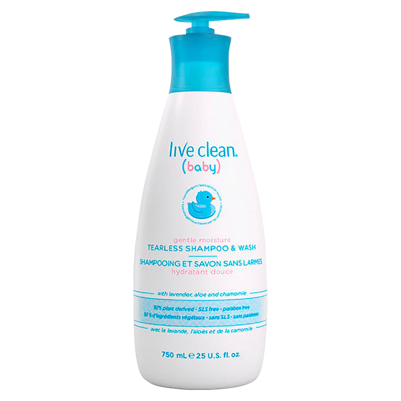Live Clean Baby Tearless Shampoo and Wash - 750ml