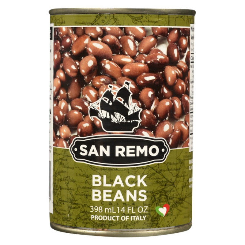 San Remo Black Beans - No Salt - 398ml