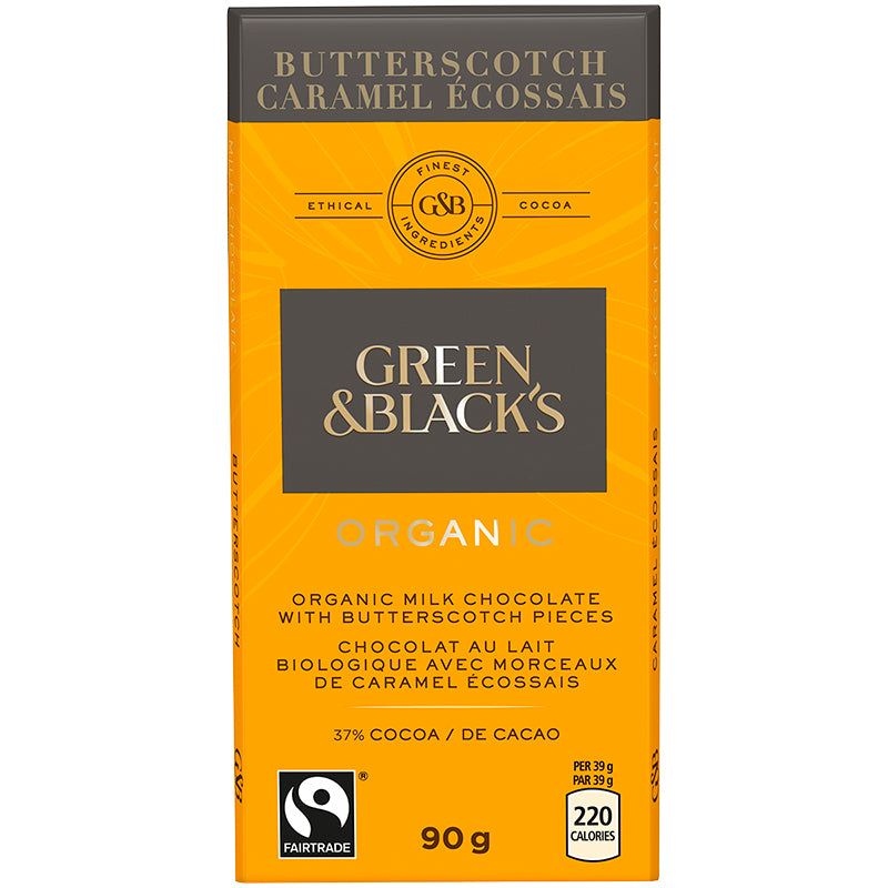Green & Black's Organic Chocolate - Butterscotch - 90g