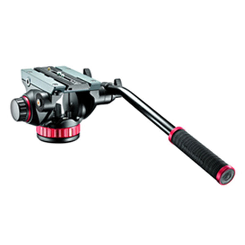 Manfrotto Pro Video Head with Flat Base - Black/Red - MANFROTTO