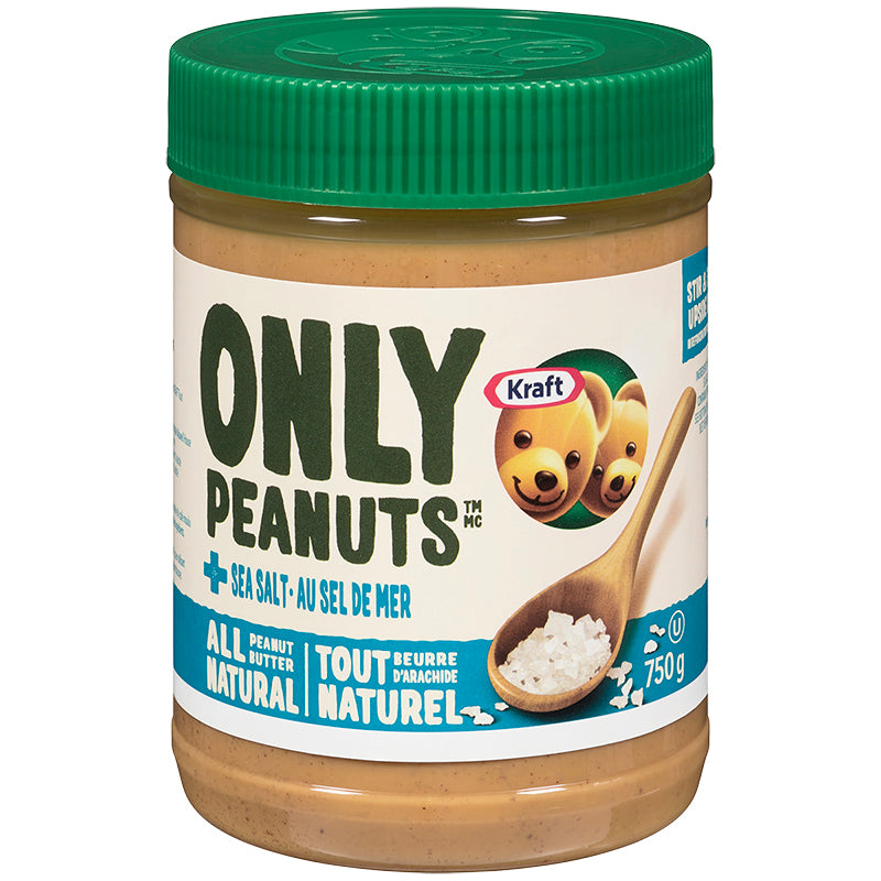 Kraft Only Peanuts All Natural Peanut Butter - Sea Salt - 750g