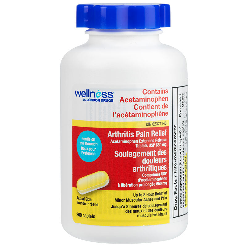 Wellness by London Drugs Acetaminophen Arthritis Pain Relief - 650mg - 200's