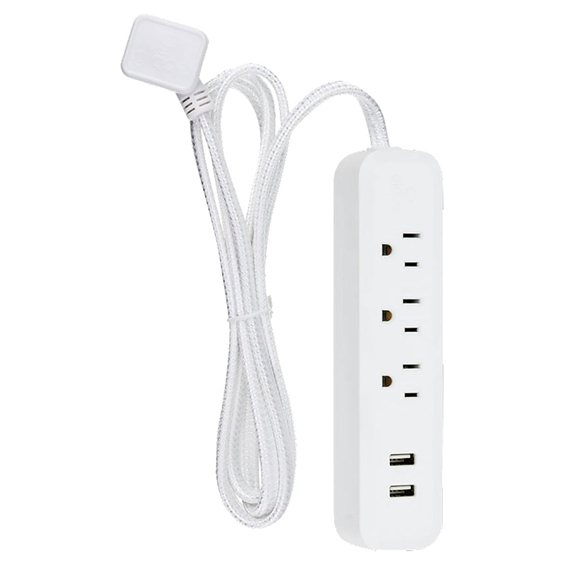 Globe 3 Outlet Power Bar with 2 USB