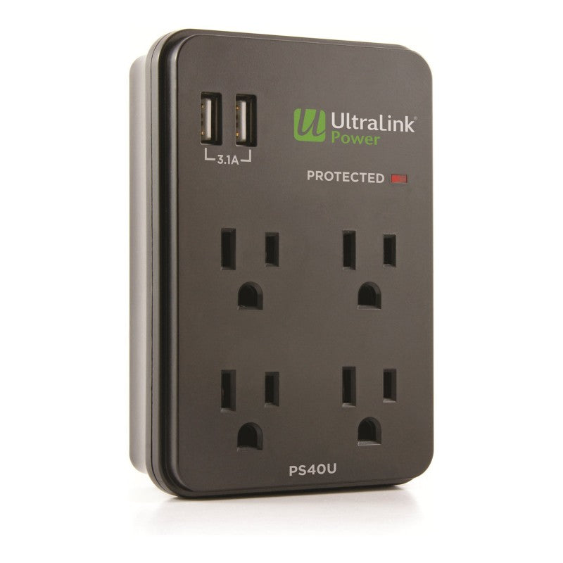 UltraLink UltraPower 4 Outlet 2 USB Surge Protector
