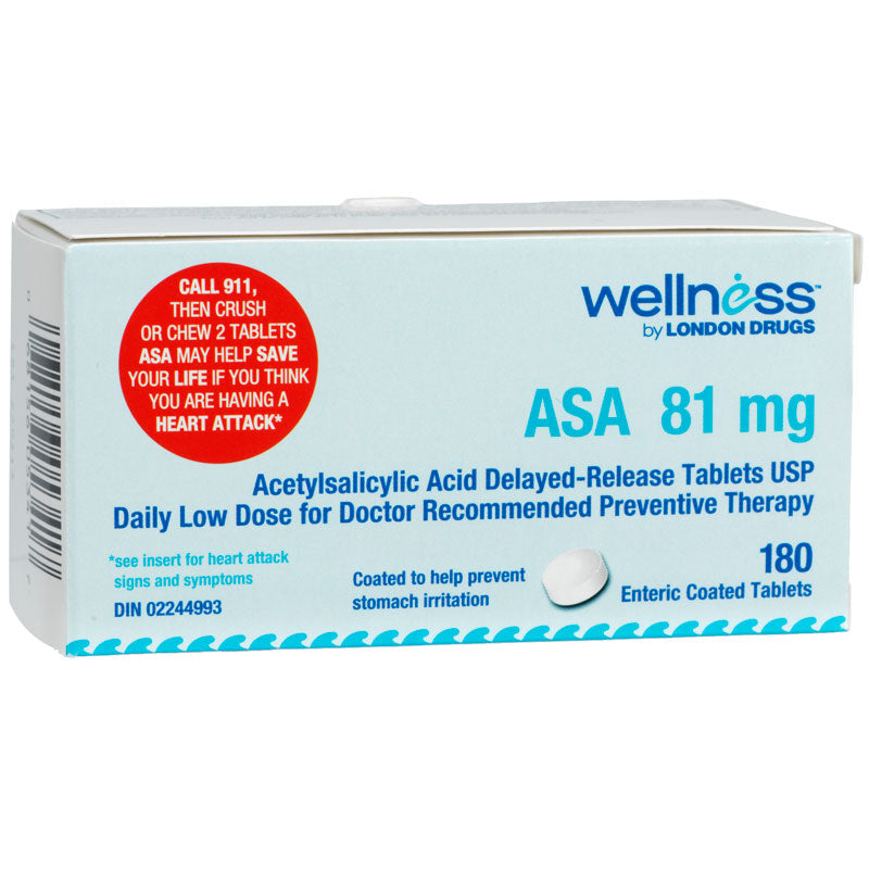 Wellness by London Drugs ASA Daily Low Dose - 81mg - 180s