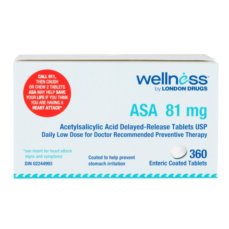 Wellness by London Drugs ASA Daily Low Dose - 81mg - 360s