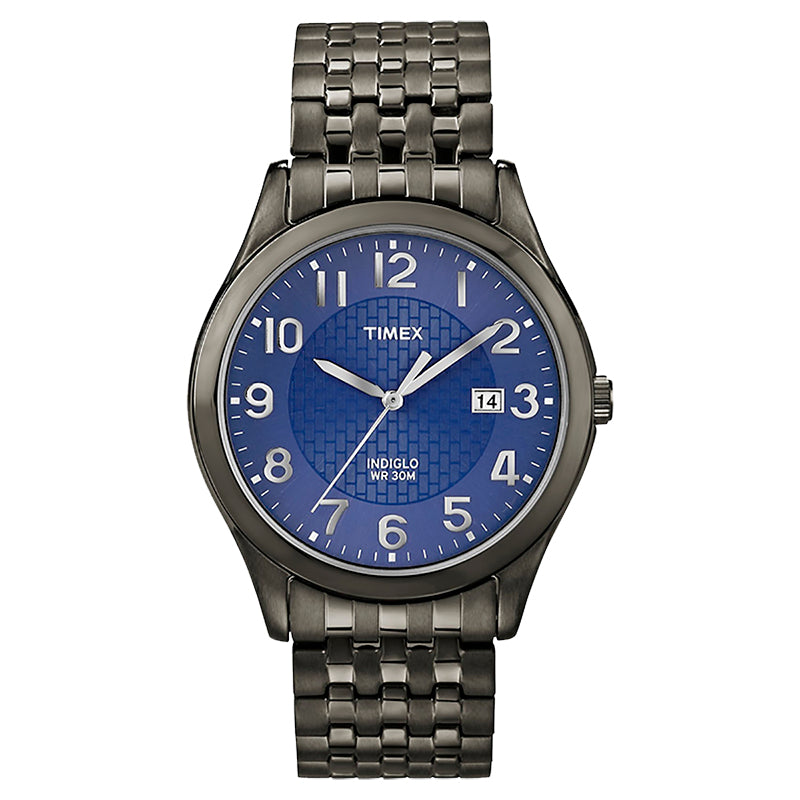 Timex Main Street Woodcrest Drive Wristwatch - Black/Blue - T2P203GP