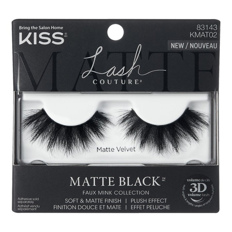 Kiss Lash Couture Matte Black Faux-Mink 3D Lashes