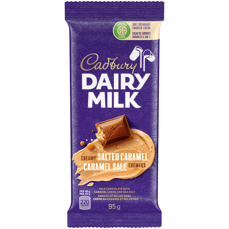 Cadbury Dairy Milk Creamy Salted Caramel Chocolate Bar - 95g