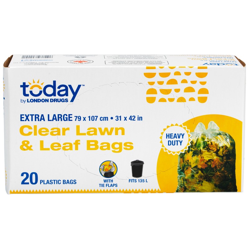 Today by London Drugs Trash Bag - Extra Large - Clear - 20's