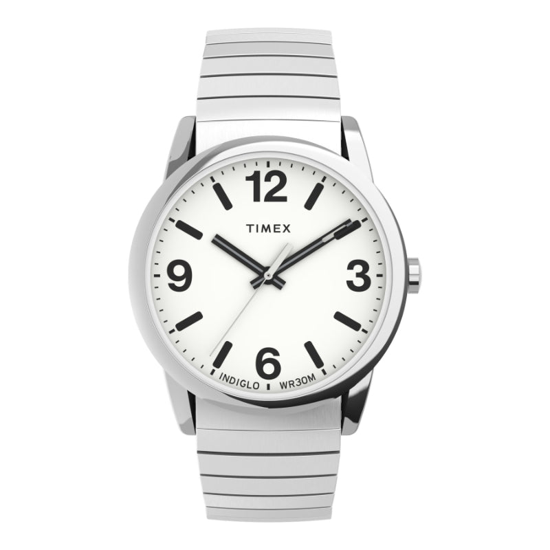 Timex Easy Reader Bold Wristwatch - Silver-Tone/White - TW2U98800GP