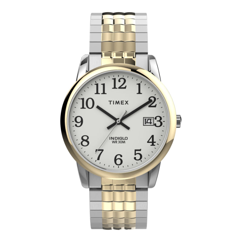 Timex Easy Reader Perfect Fit Wristwatch - Two-Toned/White - TW2V056009J