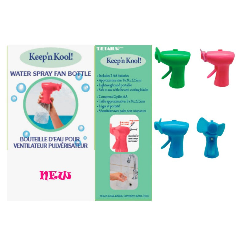 Details Water Spray Fan Bottle - Assorted