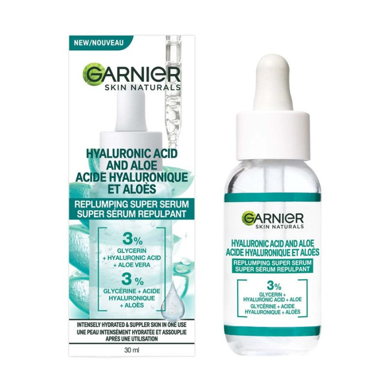 Garnier Skin Naturals Hyaluronic Acid and Aloe Replumping Super Serum - 30ml