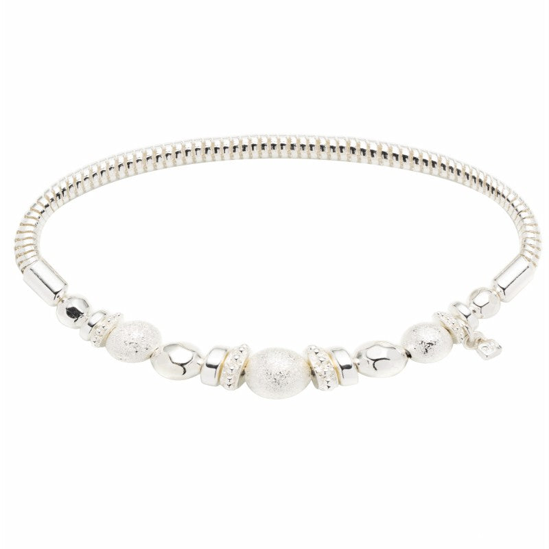 Nine West Bracelet Beaded Stretch - Silver