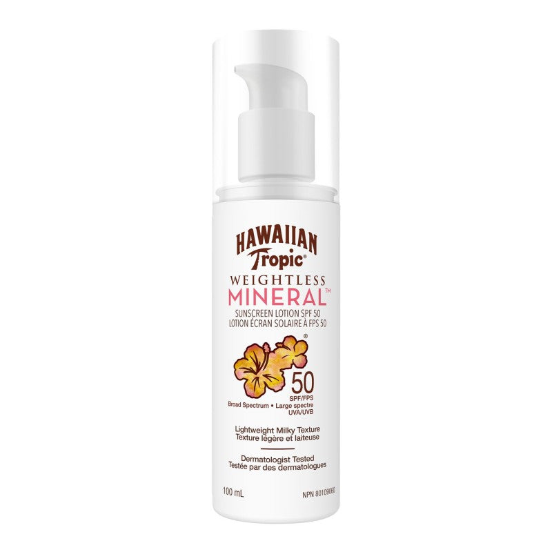 Hawaiian Tropic Weightless Mineral Sunscreen Lotion - 100ml