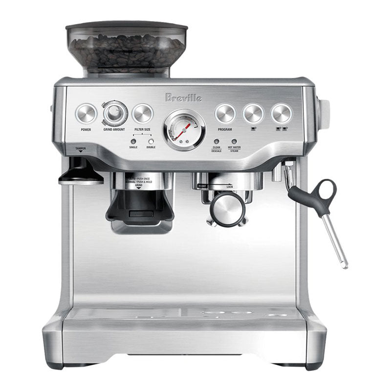 Breville the Barista Express Coffee Machine with Milk Frother - Brushed Stainless Steel - BREBES870XL