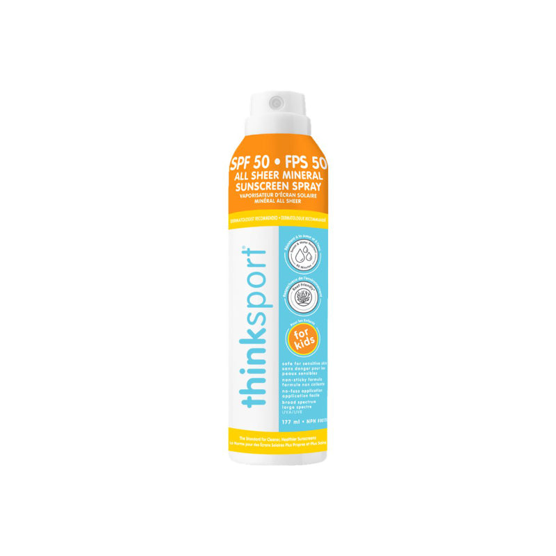 Thinksport All Sheer Mineral Sunscreen Spray for Kids - SPF50 - 177ml