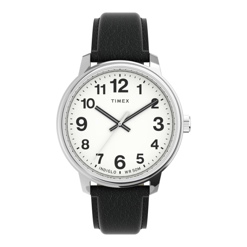 Timex Easy Reader Bold Wristwatch - Silver-Tone/White/Black - TW2V212009J