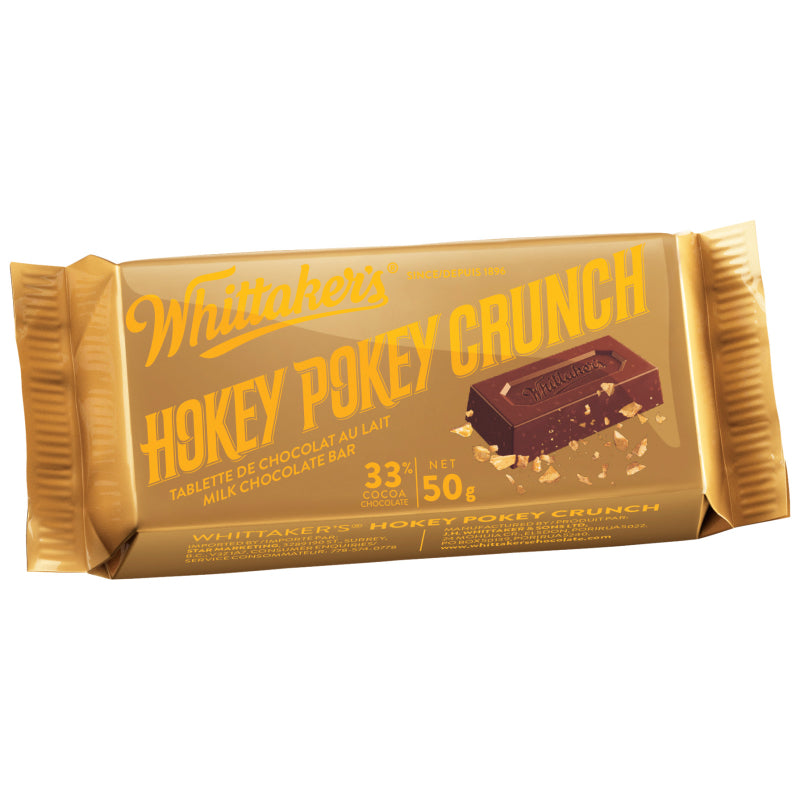 Whittaker's Hokey Pokey Crunch Slab Milk Chocolate Bar - 50g