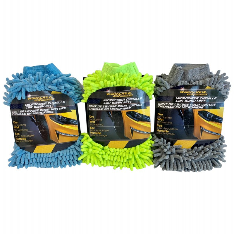 Workcrew Car Wash Mitt - Assorted