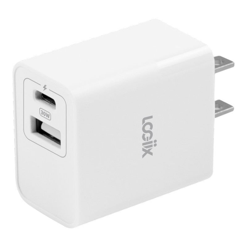 LOGiiX Power Cube 30 Duo USB-A & USB-C Power Adapter - White - LGX-13351
