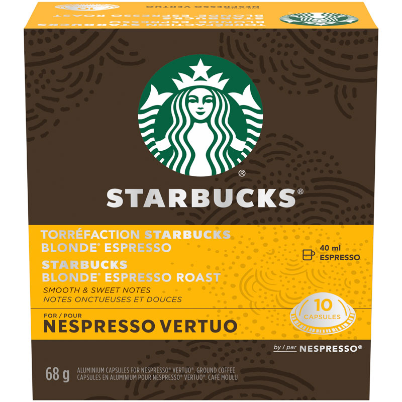 Starbucks by Nespresso for Vertuo Blond Espresso Roast Coffee Capsule - 10's