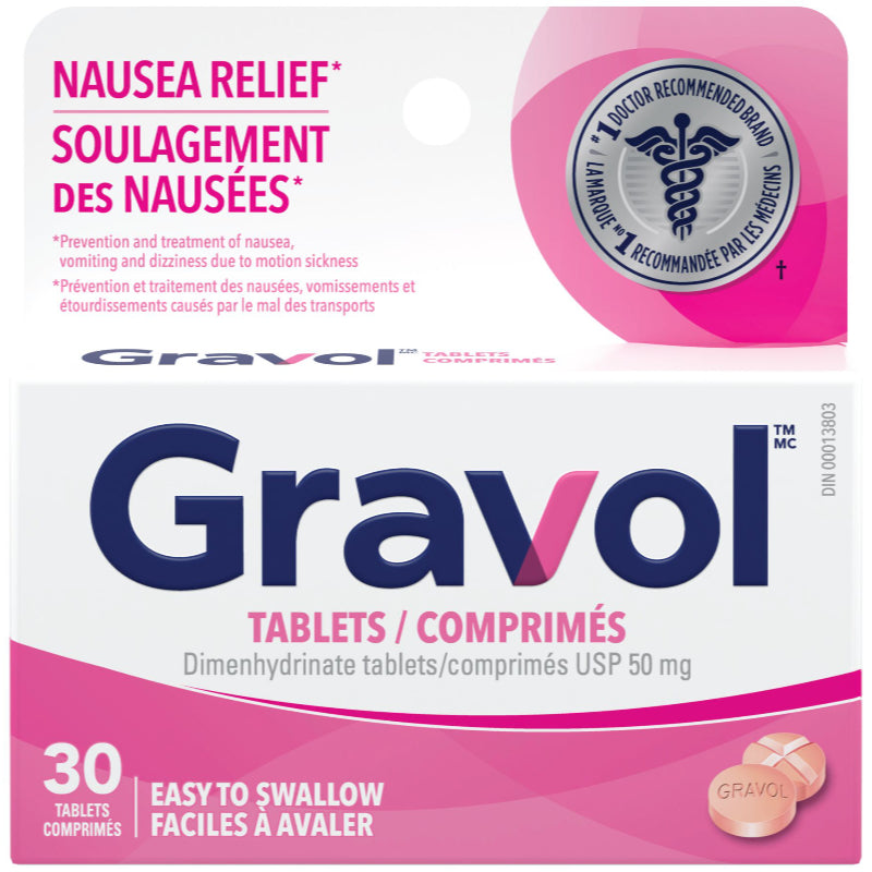 Gravol Tablets 50mg - 30s