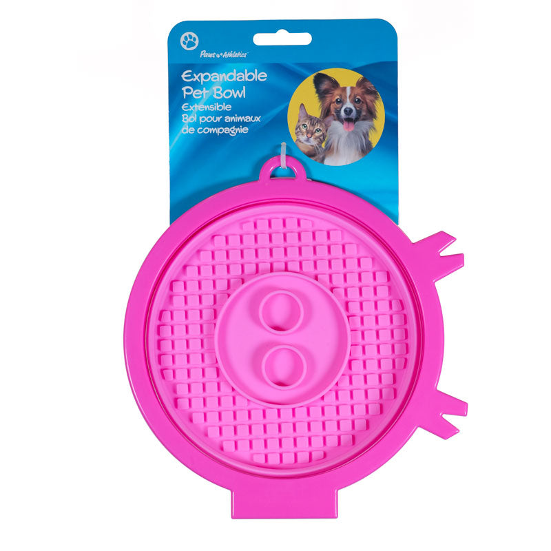 Paws Athletics Expandable Pet Bowl - Pink
