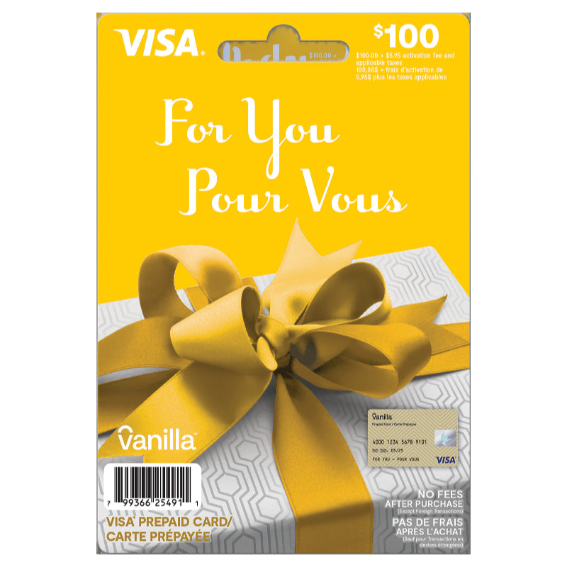 Vanilla Visa For You Gift Card - $100