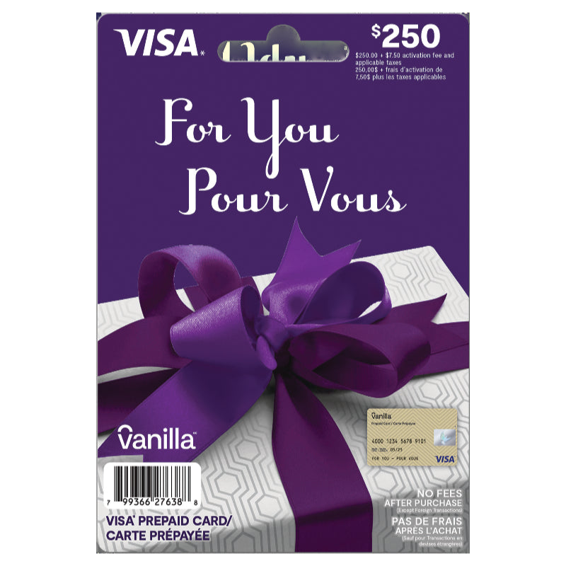 Vanilla Visa For You Gift Card - $250