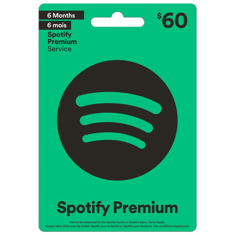 Spotify Premium Gift Card $60