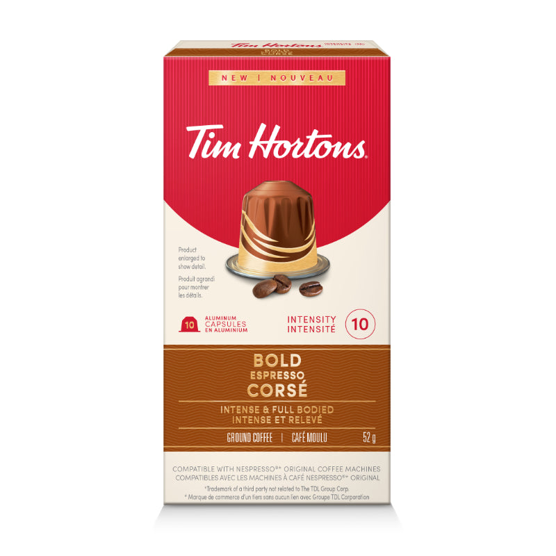 Tim Hortons Ground Coffee Capsules - Bold Espresso - 10's