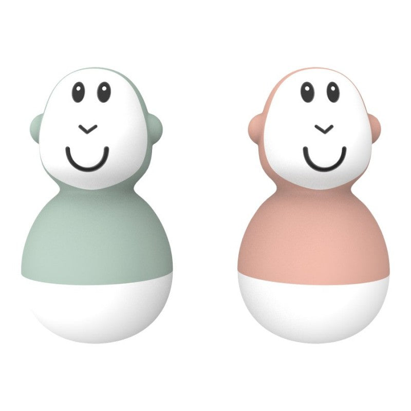 Matchstick Monkey Bathtime Wobblers - Mint Green & Dusty Pink