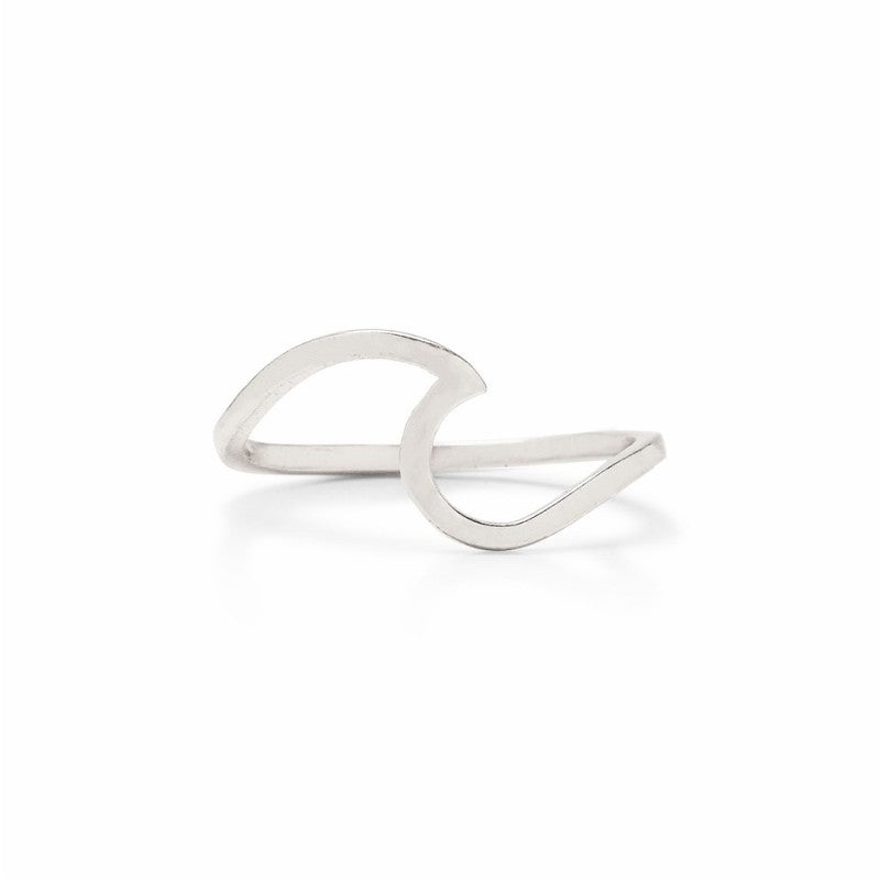 Pura Vida Wave Ring - Silver - Size 7