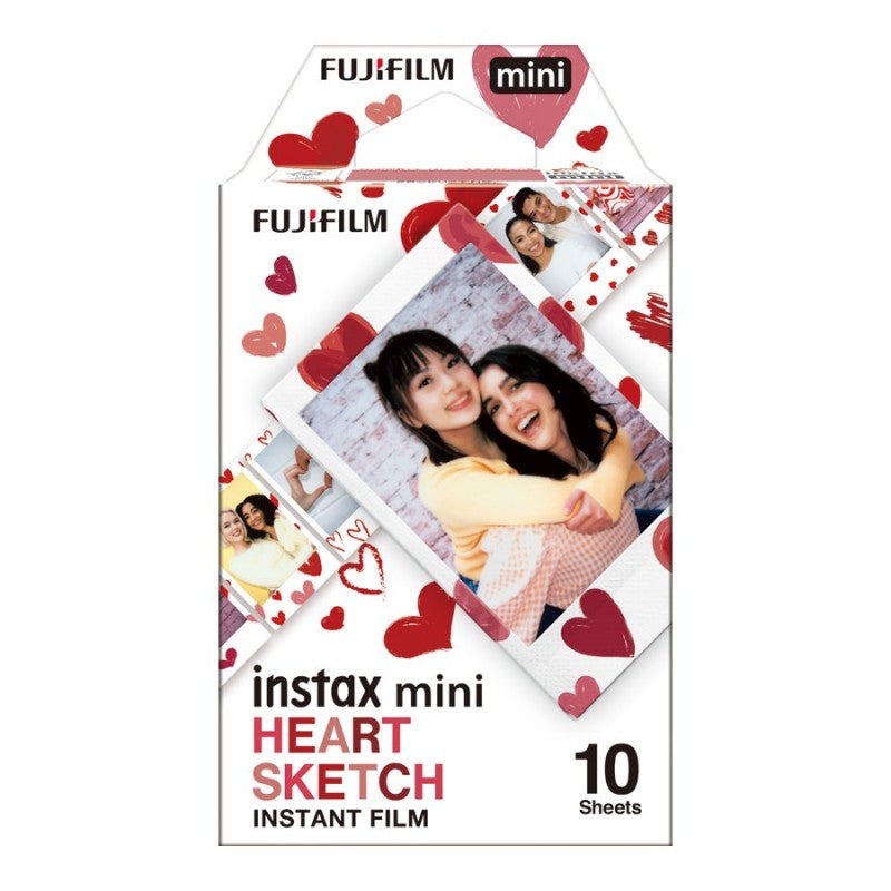 Fujifilm Instax Mini Color Instant Film - Heart Sketch - 10's