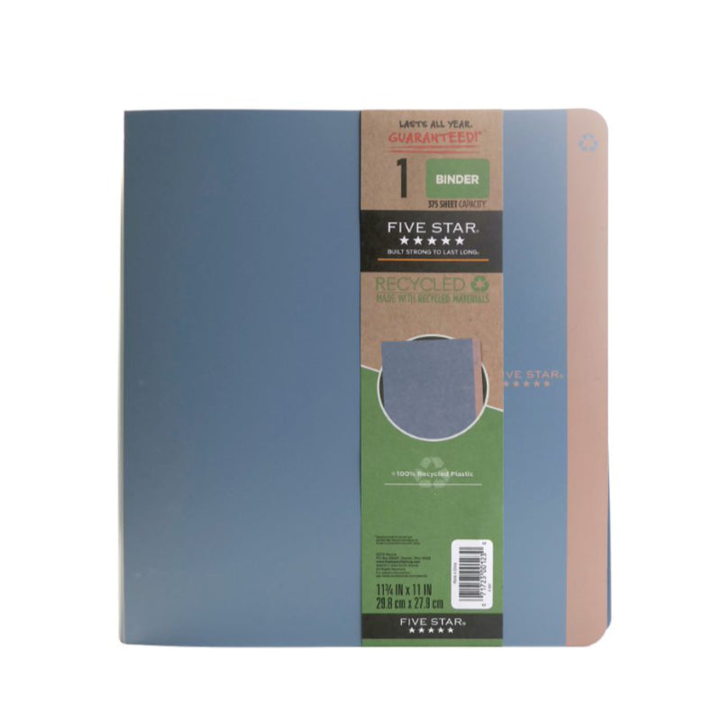 Five Star Recycled Binder - Glacier Blue - 1 inch