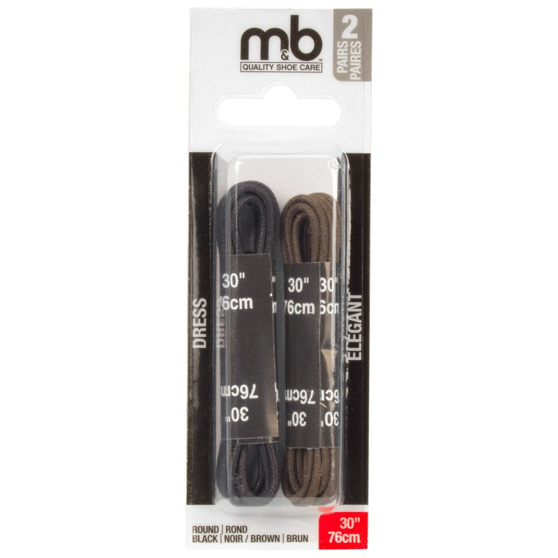 Moneysworth and Best Dress Lace - Black/Brown - 30in/2pairs