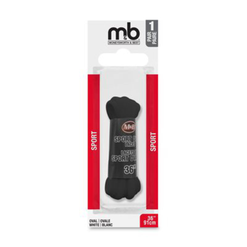 Moneysworth and Best Sport Oval Lace - Black - 45 inch
