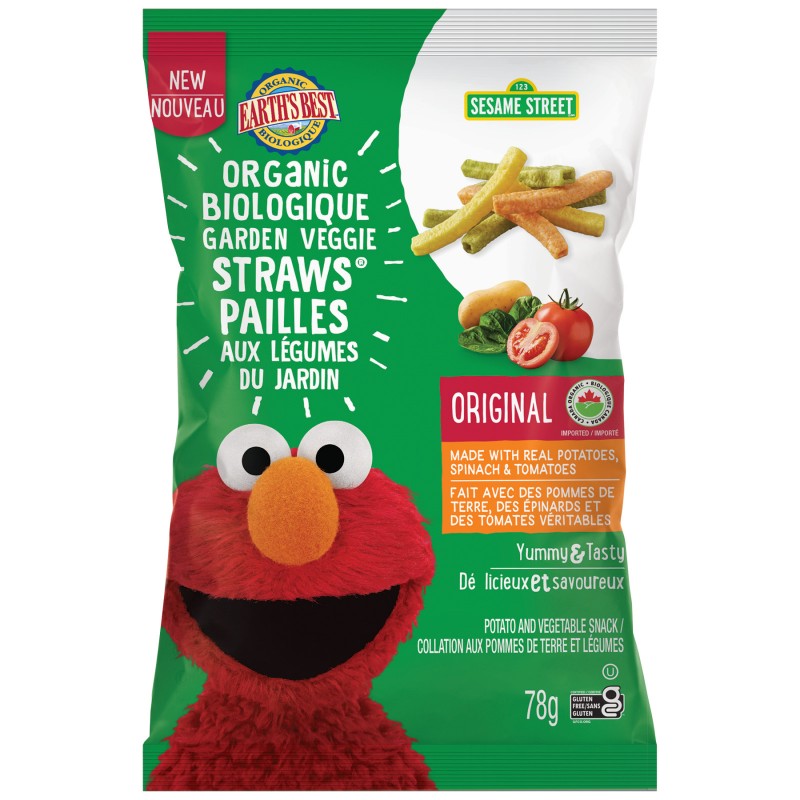 Earth's Best Organic Garden Veggie Straws - Original - 78g