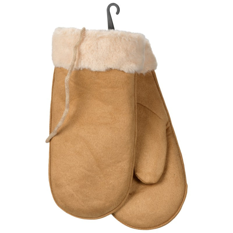 Di Firenze Faux Fur Shearling Mitten - Taupe