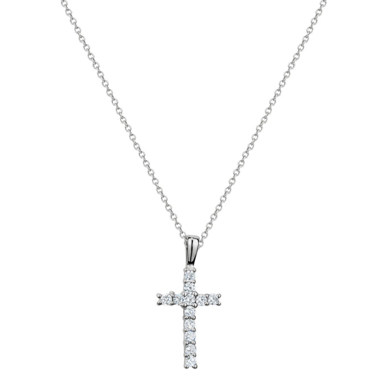 Collection by London Drugs CZ Cross Pendent - Silver