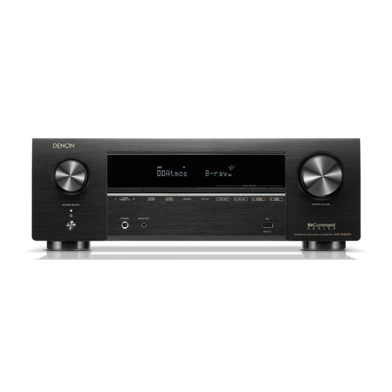 Denon 7.2-Channel 8K HDR AV Network Receiver - Black - AVR-X1800H