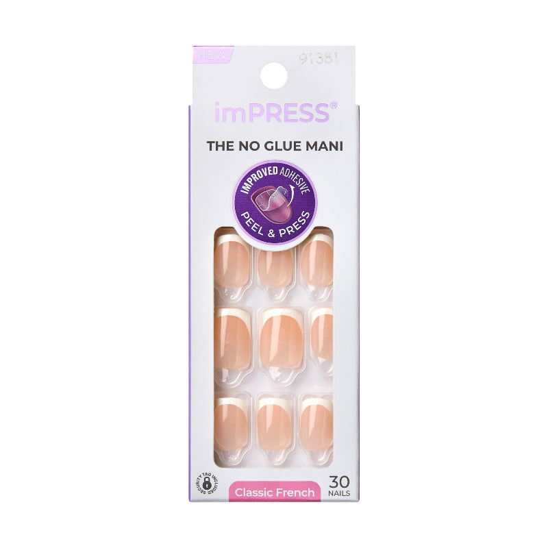 Kiss ImPRESS Peel & Press Classic French False Nails Kit