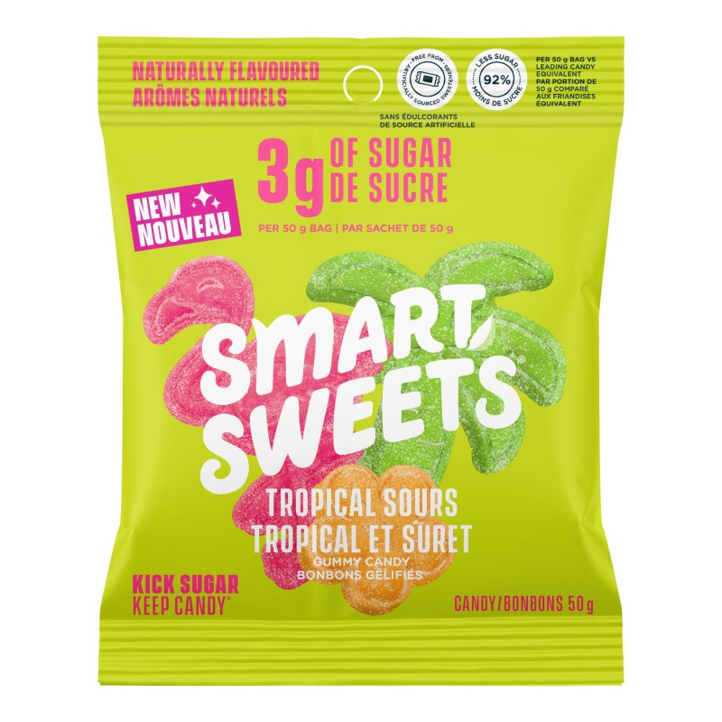 SmartSweets Gummy Candy - Tropical Sours - 50g