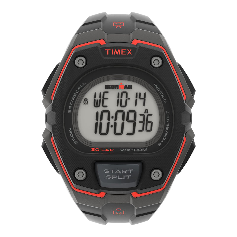 Timex Ironman Classic 30 Wristwatch - Black/Grey/Red - TW5M460009J